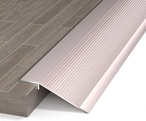 Miniatura 9 de Tiras autoadhesivas para cubrir el suelo, tira de umbral de transición de piso de aluminio de madera a azulejo, tira de puerta duradera y fácil