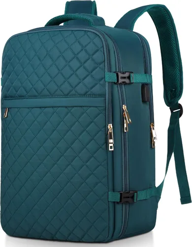 Miniatura 19 de MOMUVO Mochila de viaje para mujer, mochila de mano aprobada por aerolíneas, mochila para laptop de 15.6 pulgadas con puerto de carga USB, mochila