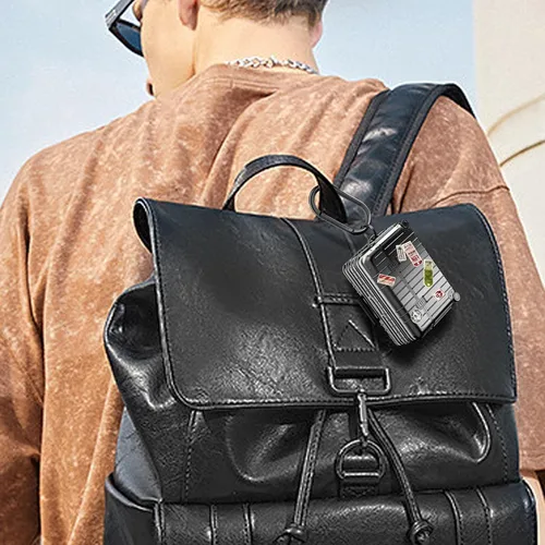 Miniatura 6 de KOREDA - Funda rígida para AirPods Pro 2, diseño de maleta divertida y bonita para Airpods Pro de 2ª generación/1ª generación (2023/2022/2019)