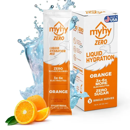 Miniatura 8 de MyHy ZERO - Paquetes de hidratación líquida – Mezcla de bebidas con electrolitos, paquetes hidratantes líquidos con electrolitos para hidratación