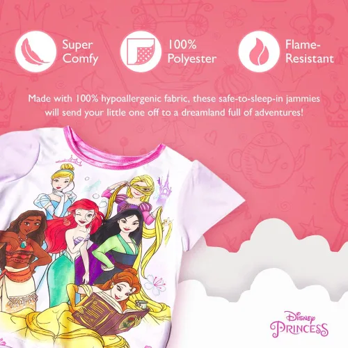 Miniatura 3 de Disney Conjunto de pijama de 3 piezas para niña, suave y lindo para niñas