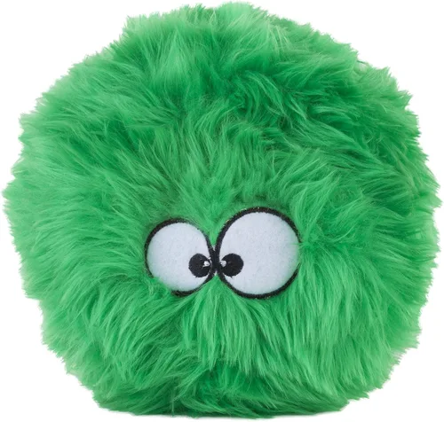 Miniatura 15 de goDog Furballz - Bola de peluche chirriante para perro, tecnología Chew Guard, color arcoíris genial, grande Furballz (arco iris fresco)