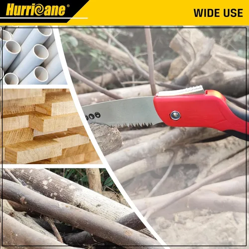 Miniatura 5 de HURRICANE Sierra plegable/implemento de poda de 10 pulgadas/engranaje de corte de madera/cortador de árbol de campamento con hoja curva SK5/dientes
