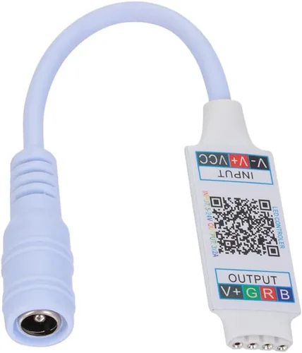 Miniatura 5 de DC 5V-24V Mini Bluetooth RGB Controller 6A para 3528 5050 COB LED Tira de luz Controlador inalámbrico de teléfono inteligente (negro)