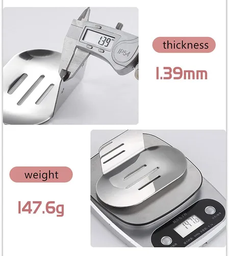 Miniatura 5 de Jabonera adhesiva, jabonera de baño para ducha, acero inoxidable 304 montado en la pared, soporte para jabón para baño, cocina, sin taladrar (negro)