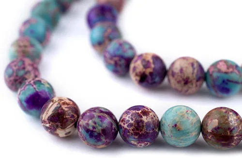 Miniatura 27 de The Bead Chest Cuentas de Jade Blanco Mate Redondas (8mm): Piedra Preciosa Orgánica Redonda Esférica de Energía con Poder de Sanación para Hacer