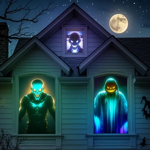 Miniatura 4 de Proyector de Halloween Holograma Pantalla Plegable: 100 Pulgadas Portátil Antiarrugas Interior Doble Cara Proyector de Video Pantalla para Proyectar