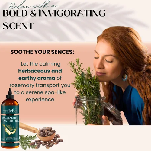 Miniatura 9 de Live Fraiche Aceite de ricino de romero para el crecimiento del cabello, 16 onzas, aceite de romero para el crecimiento del cabello y engrosamiento