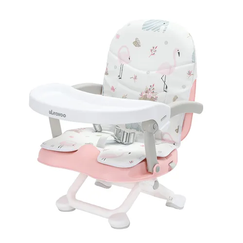 UBRAVOO Asiento elevado portátil 2en1 para niños pequeños, asiento elevador que crece con el bebé para mesa de comedor con bandeja extraíble y