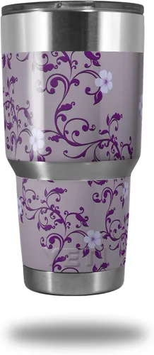 Vinilo Wrap para Yeti Rambler vaso – 30 oz diseño victoriano, color morado (Vaso no incluido) por wraptorskinz