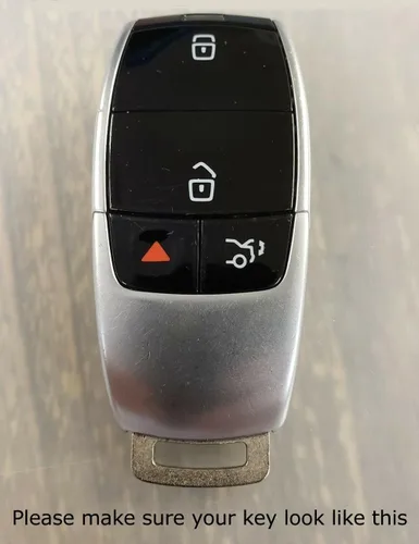 Miniatura 2 de iJDMTOY Llavero con patrón de fibra de carbono negro brillante compatible con Mercedes Clase E 2017 en adelante, Clase S 2018 en adelante, Clase G