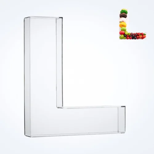 Miniatura 17 de Bandeja de 11" de Acrílico con Letras y Números – Bandeja Reutilizable y Rellenable para Aperitivos de Charcutería, Caja de Servir Postres