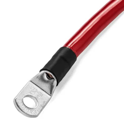 Spartan Power - Cable de batería rojo de 9 pulgadas, calibre 1/0 AWG, 3/8 pulgadas M10, fabricado en EE. UU 1/0 AWG-ROJO-3/8"