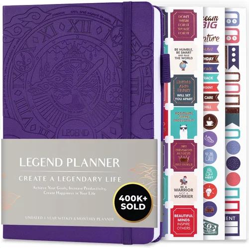 Miniatura 7 de Planificador Legend – planificador de vida semanal y mensual sin fecha para alcanzar tus objetivos y vivir feliz. Cuaderno organizador, diario