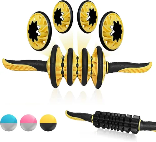 Miniatura 5 de Yes4All, Rodillo muscular premium con rodillo de espuma de 24 pulgadas para todos, rodillo de masaje avanzado para aliviar el dolor muscular