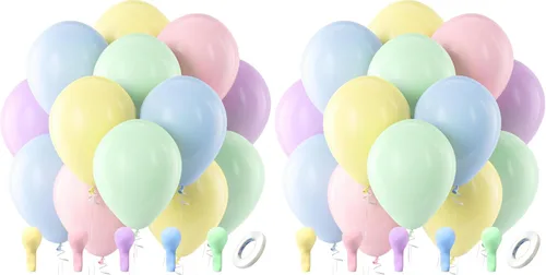 Miniatura 89 de Bezente Globos de látex cromados metálicos plateados, paquete de 100 globos de helio redondos plateados de 12 pulgadas para Año Nuevo, boda