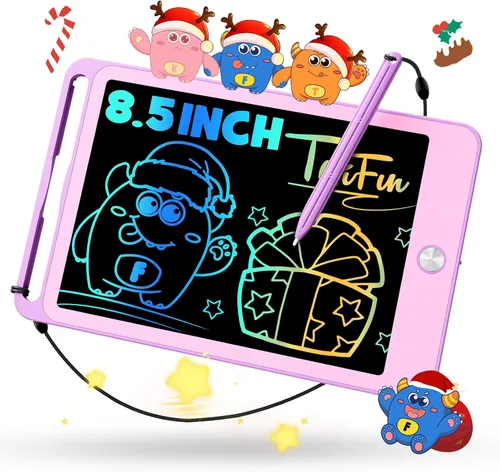 Miniatura 8 de TEKFUN - 2 paquetes de tableta de escritura LCD para niños, tablero de garabatos de 10 pulgadas azul+azul, tablero de dibujo reutilizable