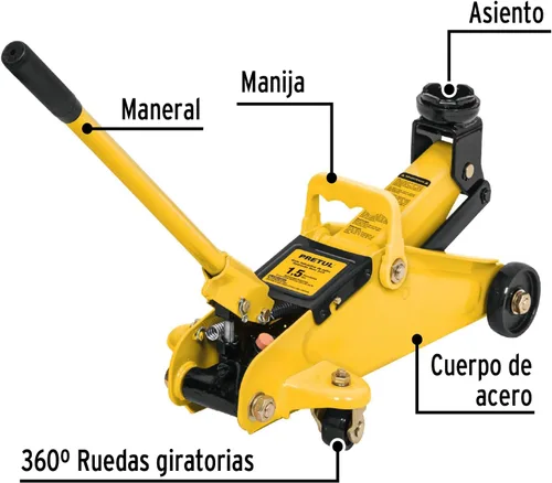 Miniatura 2 de Truper GAPA-2P Gato de piso de 1,5 toneladas, Pretul