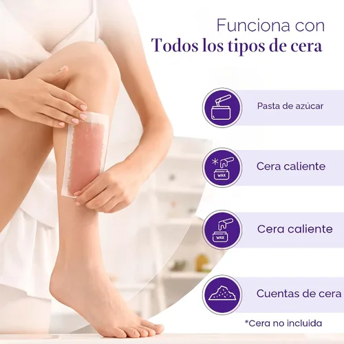 Miniatura 3 de 765 tiras profesionales de cera para depilación – Tiras de depilación de tela resistente al desgarro – 225 grandes y 540 pequeñas – Reutilizables