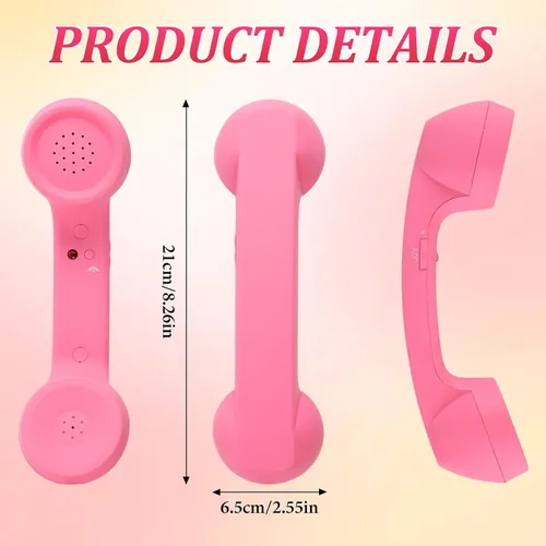 Miniatura 4 de Auricular retro para iPhone y Android, receptor de teléfono celular con micrófono y altavoz, auricular retro, cómodo receptor de estilo telefónico
