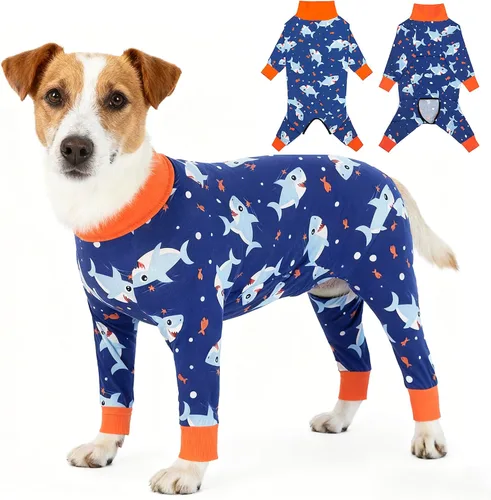 Traje de recuperación para perros después de la cirugía para hembras y machos, camiseta de castración para perros de talla mediana y grande,