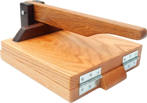 Miniatura 3 de Prensa de tortilla de 10 pulgadas de roble rojo – Elaborador de tortillas de madera dura hecho a mano por Central Coast Woodworks rojo (Red Oak)