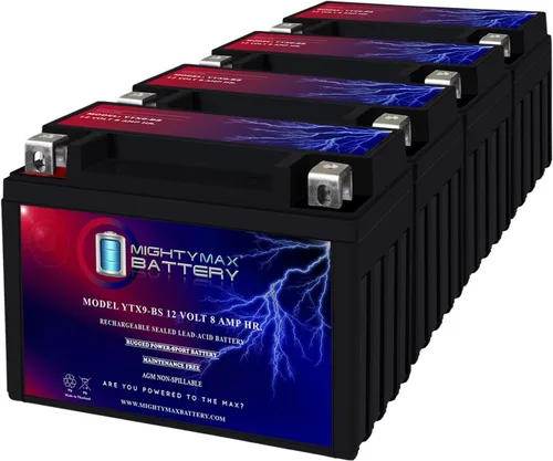 Miniatura 10 de Batería Mighty Max YTX9-BS - 12 V 8 Ah, 135 CCA, Batería SLA AGM para motocicleta recargable libre de mantenimiento