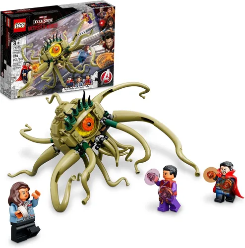 LEGO Marvel Gargantos Showdown 76205 Monster Building Kit con Doctor Strange, Wong y America Chavez para mayores de 8 años (264 piezas)