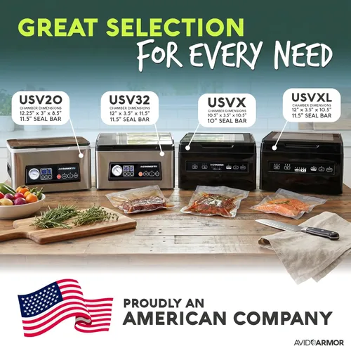 Miniatura 8 de Avid Armor - Máquina selladora al vacío de cámara USV20 Ultra Series para alimentos húmedos, máquina de envasado al vacío de carne, compacta