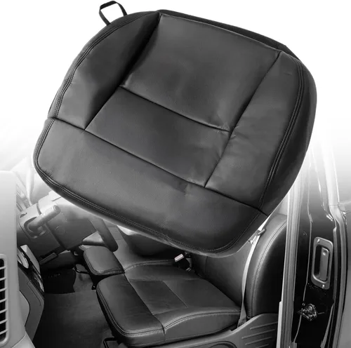 Miniatura 10 de NLQR Funda de asiento de repuesto inferior del conductor delantero beige tostado HW EW piel de microfibra compatible con Ford F-150 Lariat STX XL