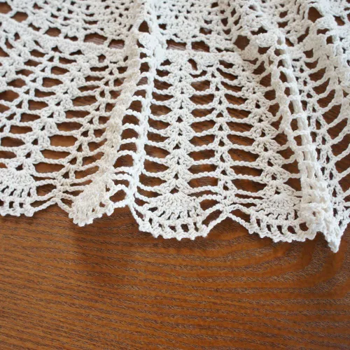 Miniatura 3 de USTIDE Mantel redondo de algodón hecho a mano, color beige, para boda, 31 pulgadas