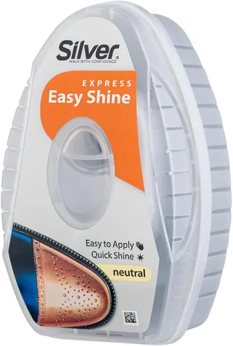 Silver Express Shoe Shine Sponge - Esmalte de zapatos instantáneo para zapatos, botas y más, abrillantador de zapatos rápido y fácil, 0.2 fl oz