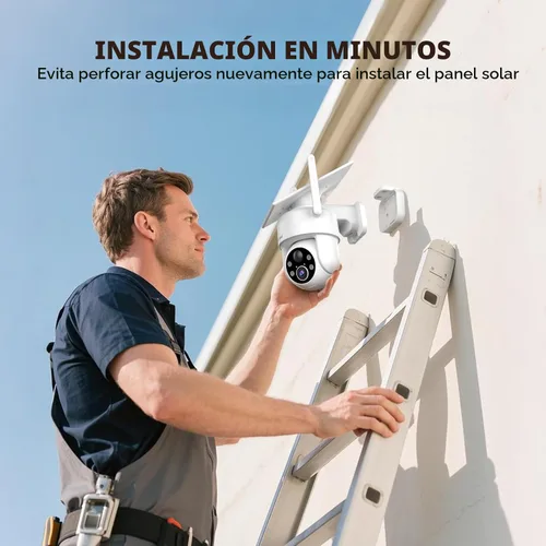 Miniatura 2 de LITYMOL Cámaras de seguridad de 2K con vista de 360° inalámbricas para exteriores, cámaras solares para seguridad del hogar