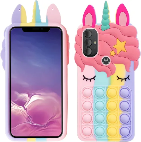 Miniatura 9 de nancheng Funda de silicona suave a prueba de golpes para Moto G Pure 2021/G Power 2022/G Play 2023, funda protectora de silicona antiarañazos