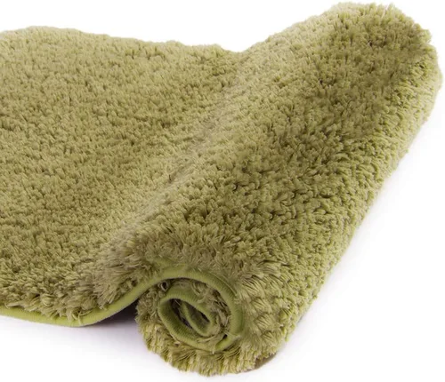 Miniatura 53 de Walensee Alfombra de baño antideslizante (16 x 24 pulgadas, color rubor) absorbente de agua, microfibra suave, lavable a máquina, alfombra de baño