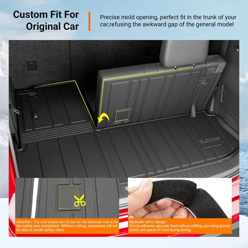 Miniatura 2 de powoq Tapete de suelo compatible con Toyota Highlander 2020-2026 Tapete de carga para maletero de repuesto para accesorios Toyota Highlander