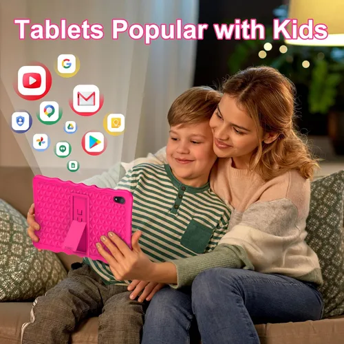Miniatura 6 de BYYBUO Tablet para niños, tablet de 10.1 pulgadas Android 13 para niños, 2 GB RAM 64 GB ROM 5000 mAh batería, tabletas para niños pequeños