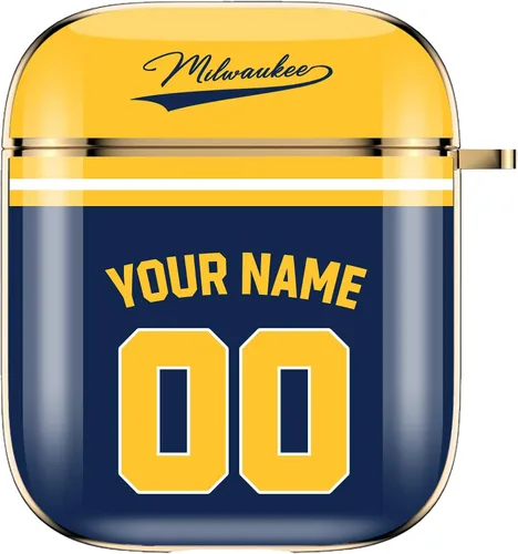 Miniatura 3 de Funda de béisbol personalizada con nombre y número para Apple AirPods de 2ª y 1ª generación, Arizona personalizada para fanáticos de los deportes