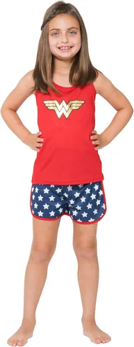 Wonder Woman logotipo de Big Girls Malla Tanque & Pantalón Corto PJ Set