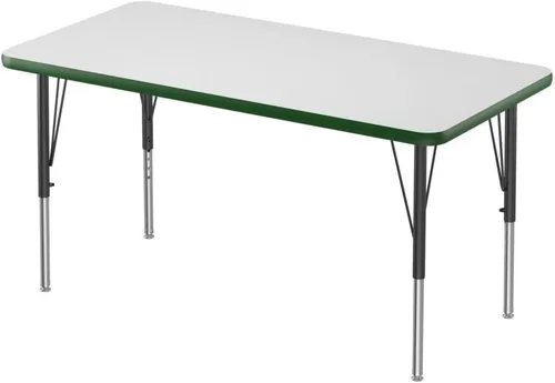 Miniatura 60 de Correll - Mesa rectangular de 24 x 36 pulgadas, mesa de actividades superior de borrado en seco, altura ajustable (19 a 29), laminado de alta