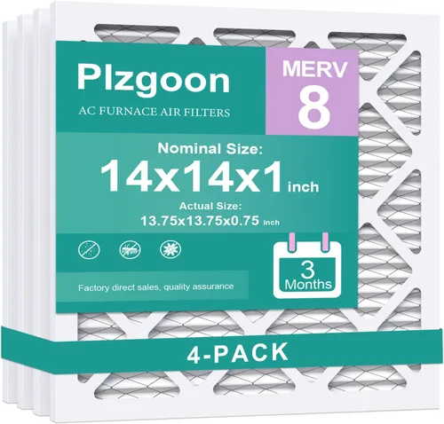 Miniatura 17 de Filtros de Aire 10x10x1 MERV 8 MPR 600 Paquete de 4 Filtros Plisados para Hogar HVAC AC Calefacción Filtros de Aire Acondicionado para Casa Oficina