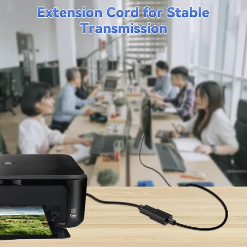 Miniatura 6 de Cable extensor USB de 5 pies (paquete de 10), cable de extensión USB 2.0, USB A macho a hembra, compatible con unidad flash USB, disco duro, lector