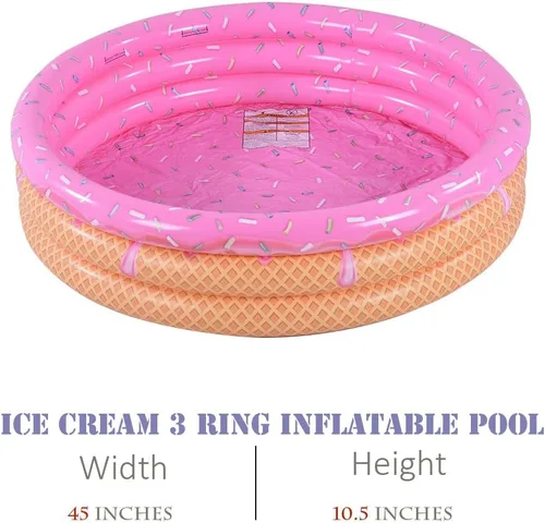 Miniatura 4 de Piscina para niños, hamburguesa de sandía, piscina inflable de helado, piscina de agua en verano, piscina de 45 pulgadas Piscina de helados