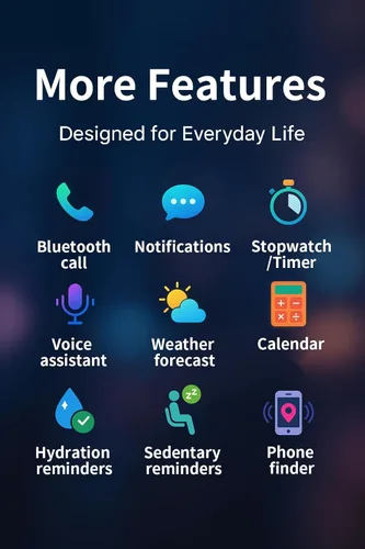 Miniatura 9 de Reloj inteligente AI, chat AI, traducción de 16 idiomas, rastreador de salud y fitness, elegante diseño de aleación de zinc, edición 2025