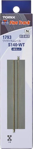 Miniatura 3 de TomyTEC 017936 Sistema de tranvía, 4 rieles rectos, accesorios de ferrocarril modelo, cada uno 5.512 in