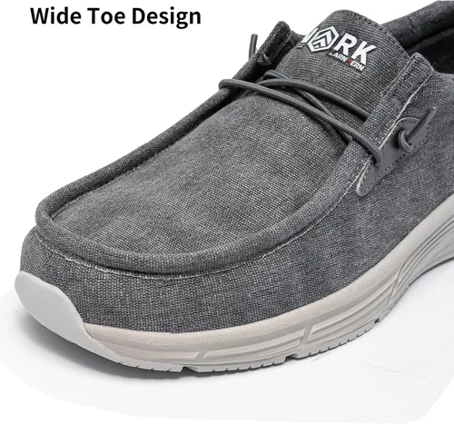 Miniatura 3 de LARNMERN Mocasines antideslizantes para hombre, zapatos de trabajo antideslizantes, zapatos para restaurante Trabajo, ligero, servicio de alimentos