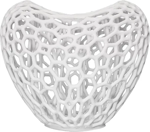 Jarrón decorativo Love Always by Yeenel, florero decorativo con forma de corazón blanco impreso en 3D para hogares minimalistas modernos, oficina y