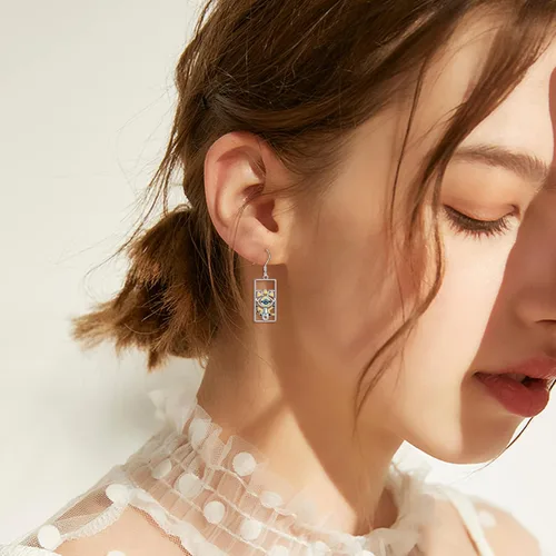Miniatura 2 de CRMAD Aretes de anime de plata de ley, alas de setahongozelda para mujer, Metal, no conocido