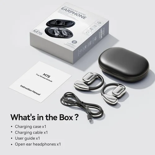 Miniatura 7 de Auriculares inalámbricos Bluetooth con pantalla de alimentación LED, 48 horas de reproducción, IPX6, impermeables, cómodos para entrenamiento
