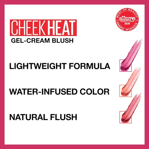 Miniatura 5 de Maybelline Cheek Heat Rubor en Gel-Crema, Maquillaje Ligero, Sensación Transpirable, Toque Sutil de Color, Aspecto Natural, Acabado Luminoso, Sin